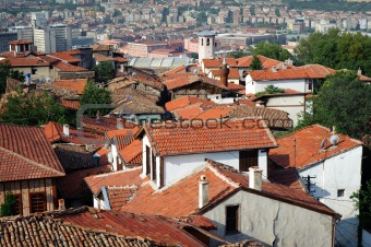Roofs of old Ankara, capital of Turkey