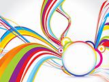 abstract colorful background with circle