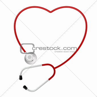 Stethoscope heart symbol