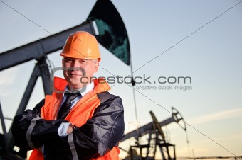 Engineer in an Oil field