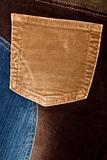 Corduroy and jeans fabric textures
