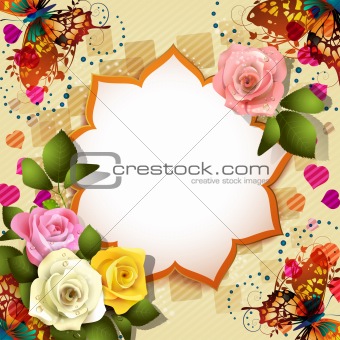 Background with roses