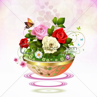 Flowers in flowerpot