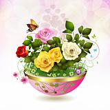 Flowers in flowerpot