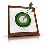 green target and arrows