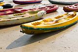Old Colourful kayaks 