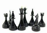 Beautiful close-up of chess pieces