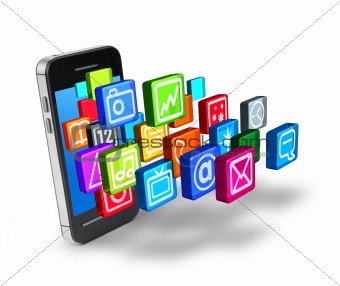 Smartphone applications icon symbols