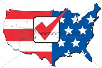 American election map of USA