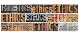 ethics word abstract