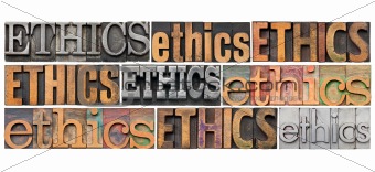 ethics word abstract