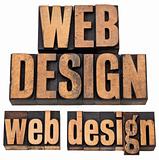 web design in letterpress type