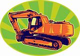 mechanical digger excavator retro