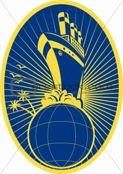 Passenger ship boat Ocean liner globe