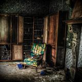 library in an abandoned complex