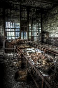 abandoned factory workshop