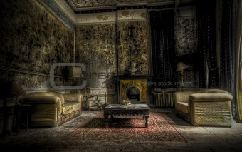 abandoned living room