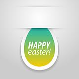 Vector easter tag on grey background.