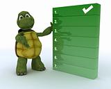 tortoise with a to do list