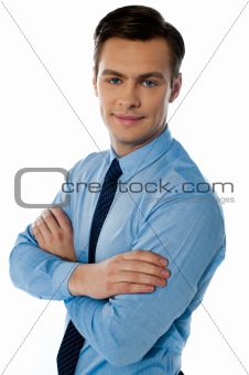 Close-up portrait of a confident businessman