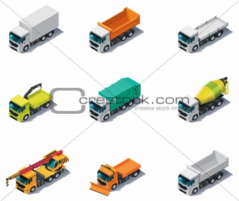 Vector isometric transport. Trucks