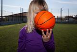 Girl with a basketball