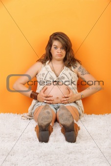 Woman Having Contractions