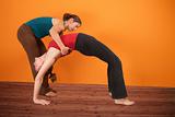 Yoga Student Bends Backwards