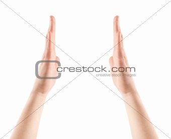 Showing Hands Isolated