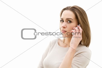 Beautiful young woman using mobile phone