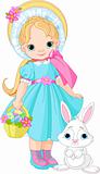 Girl with Easter rabbit