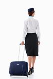 Stewardess with a suitcase