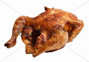 Roasted Chicken isolated on a white