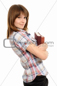 Young woman with  book