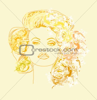 Abstract Beautiful Woman poster