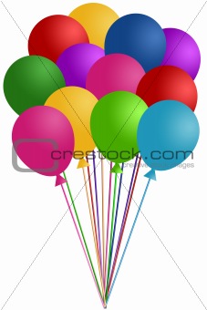 Bunch of Colorful Balloons