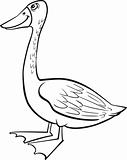 Cartoon goose coloring page