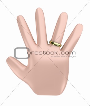 Hand with a ring