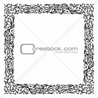 Ornamental frame, hand drawing for your design