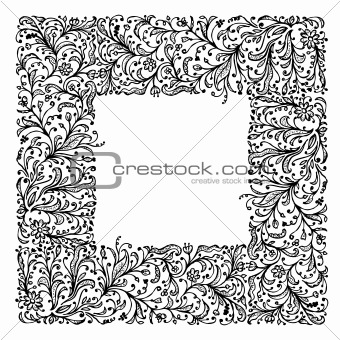 Ornamental frame, hand drawing for your design