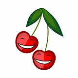 Funny fruits smiling together for your design