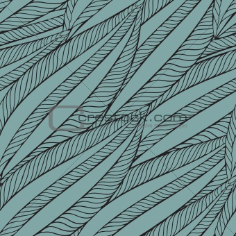 vector seamless pattern with funky leaves