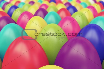 A lot of colorful Easter eggs
