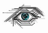 conceptual tech stylized eye