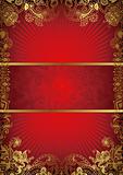 Abstract Gold and Red Background