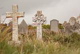 A gravestone on a Irish graveyard