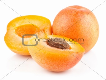 apricot fruits with cut