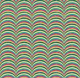 Seamless Pattern with Colorful Geometric Waves. Old Vector Illustration