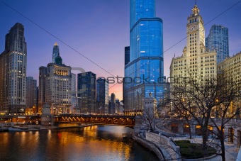 Chicago riverside.