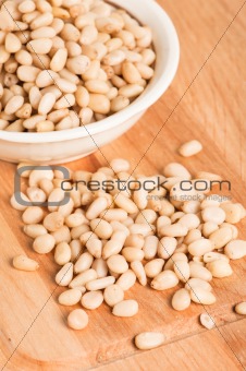pine nuts in bowl